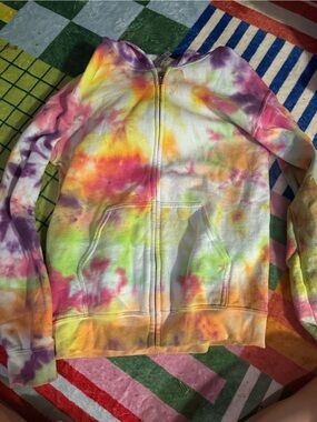 Gildan Small Tie-Dye Sweatpants - Yellow, Pink, Purple, Green